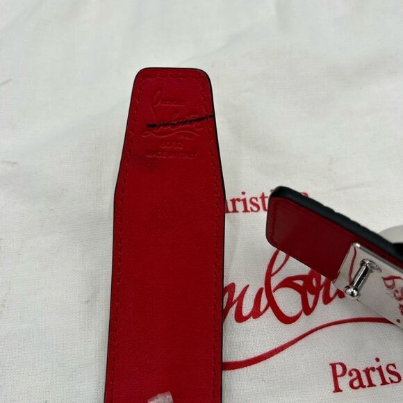 Women’s Christian Louboutin croc embossed leather belt size 80 cm/32 inches - Picture 6 of 9